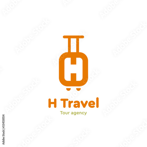 H Travel agency logo. Tourism