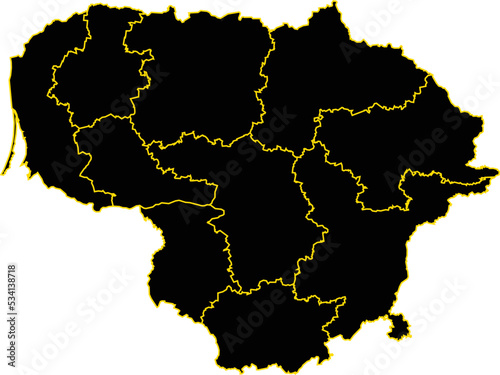 Map - Lithuania    Map of Lithuania Vector illustration eps 10.