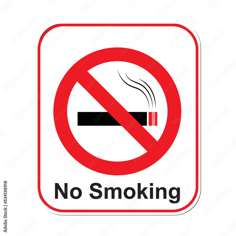 No smoking sign board vector. No smoking sign board vector.