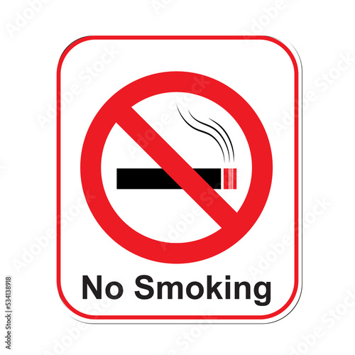 No smoking sign board vector.