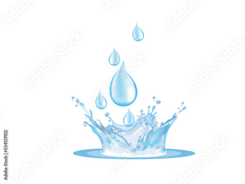 transparent and beautiful splashes and water drops