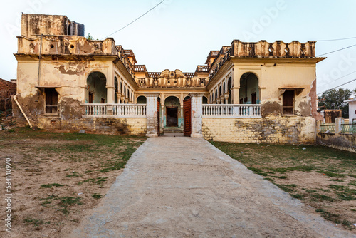 Exterior of an old haveli in Mandawa, Rajasthan, India, Asia photo