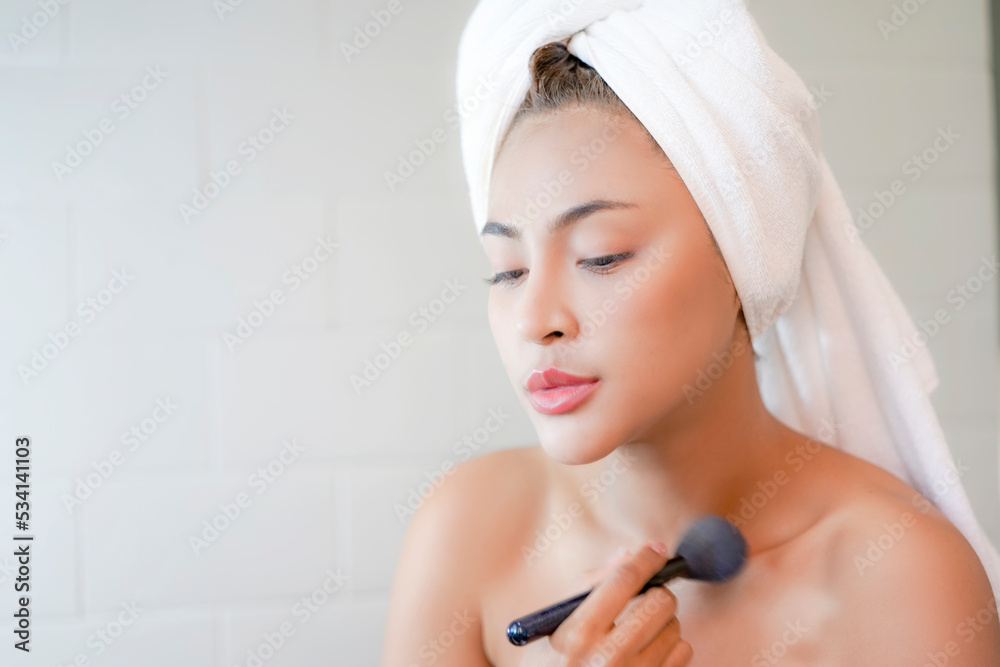Young Women in white towel. Young Women in white towel.