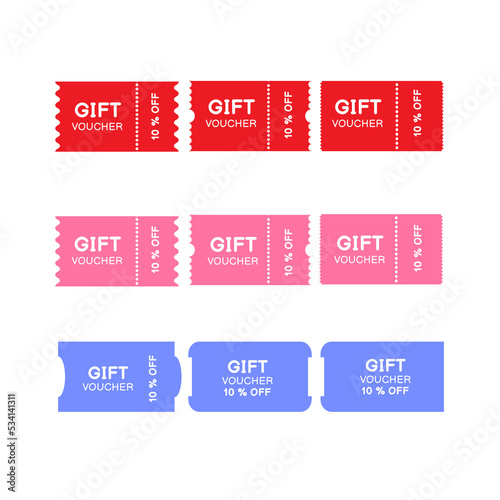Coupon ticket designs, special price sales, discount voucher designs vector.