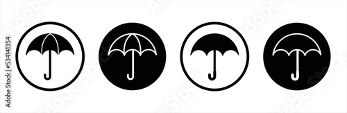  Umbrella icon set. Umbrella icon with simple design. Vector illustration.
