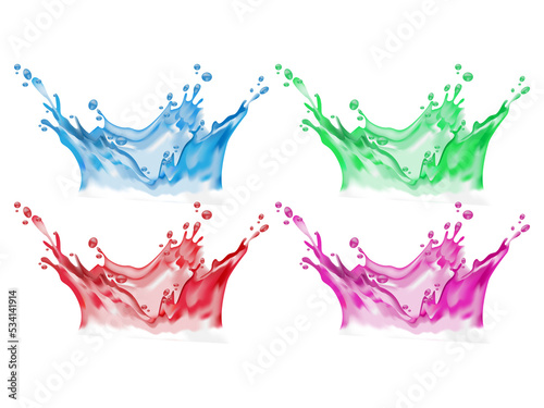 A very beautiful crown-shaped splash of water