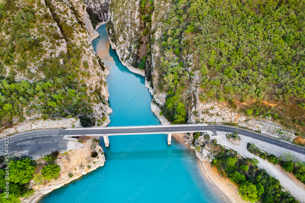 Pont du Galetas avec l’entrée des Gorges du Verdon Stock Photo | Adobe