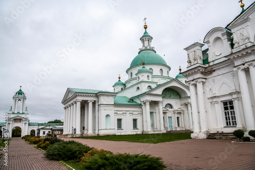 ancient houses, churches and fortresses made of white stone of Rostov Veliky