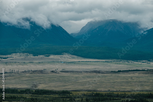 Beautiful views of the Kurai Pass in the Altai Republic