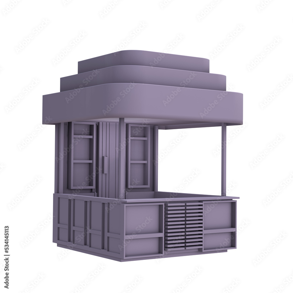 3D RENDER ILLUSTRATION. Sample idea model outdoor food drink booth kiosk. Small business street food stall market or Product exhibition fair counter concept design on isolated png blank background. 3D RENDER ILLUSTRATION. Sample idea model outdoor food drink booth kiosk. Small business street food stall market or Product exhibition fair counter concept design on isolated png blank background.