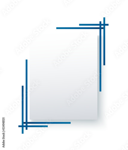 blue frame template illustration