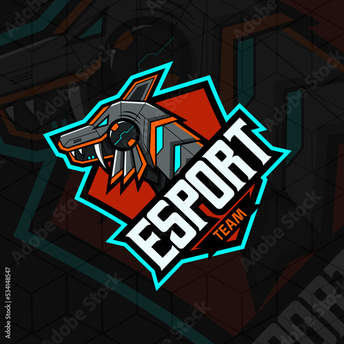 Wolf esport logo with a cyborg theme, good for your esport team logo, your channel and others, I hope you like it, thank you.