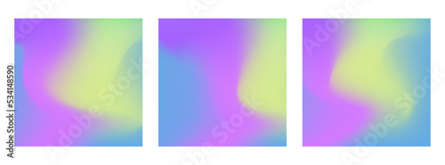 Square template banner modern neon blurred gradient overflow waves. Northern Lights effect overlay design. Purple, green, blue gradient colors Vibrant Texture Wallpaper.