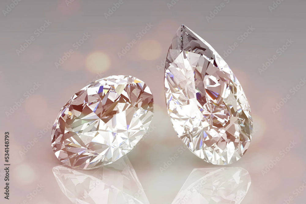 diamond gem 3d render (high resolution 3D image)
