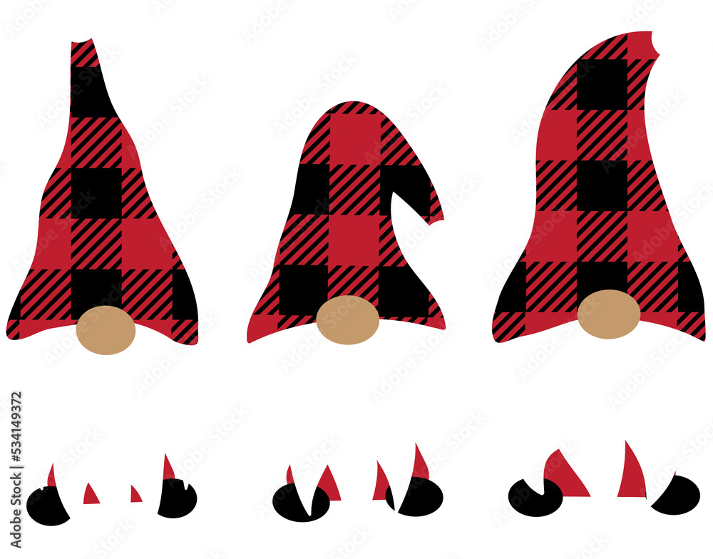 Gnome with Buffalo Plaid Hat Gnome with Buffalo Plaid Hat