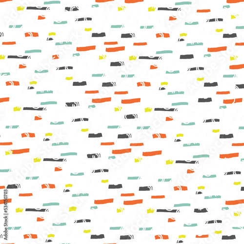 Colorful Hand Drawn Horizontal Line Pattern