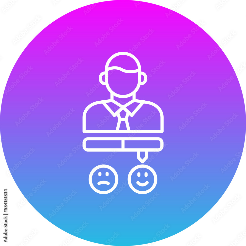 Satisfaction Gradient Circle Line Inverted Icon Satisfaction Gradient Circle Line Inverted Icon