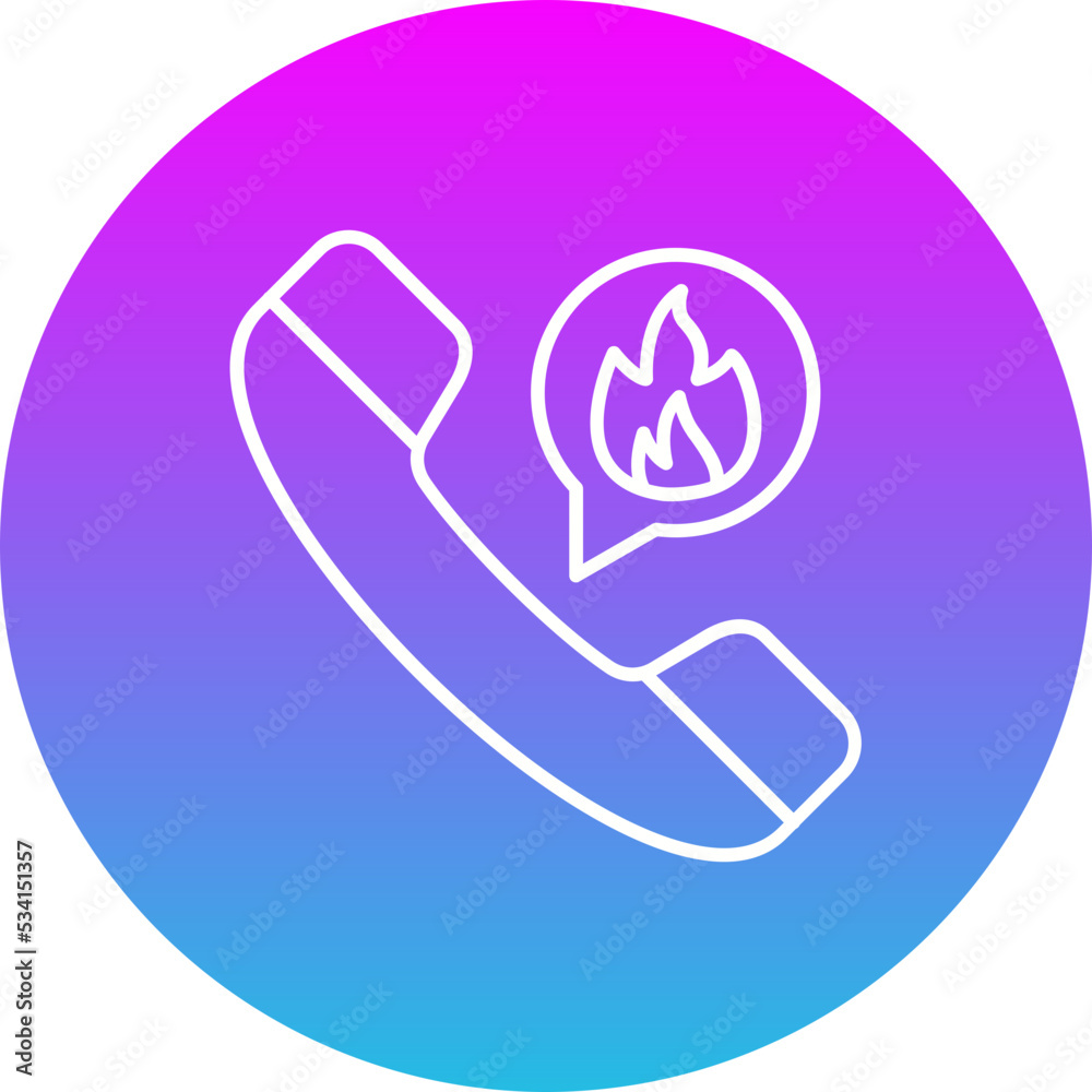 Hotline Gradient Circle Line Inverted Icon Hotline Gradient Circle Line Inverted Icon