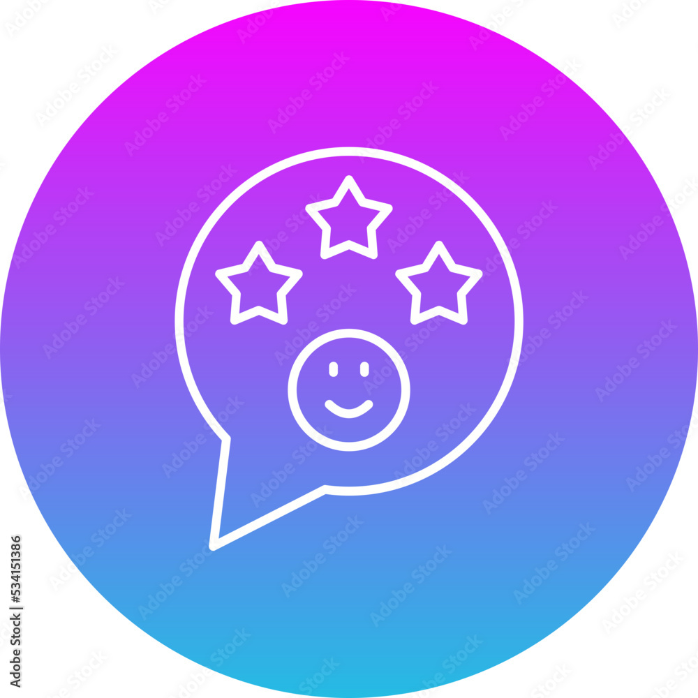 Good Review Gradient Circle Line Inverted Icon Good Review Gradient Circle Line Inverted Icon