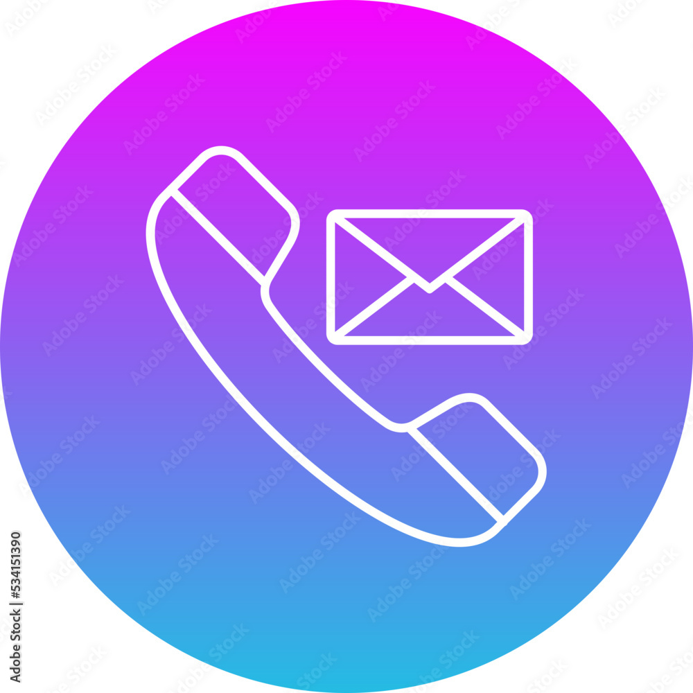 Contact Us Gradient Circle Line Inverted Icon Contact Us Gradient Circle Line Inverted Icon