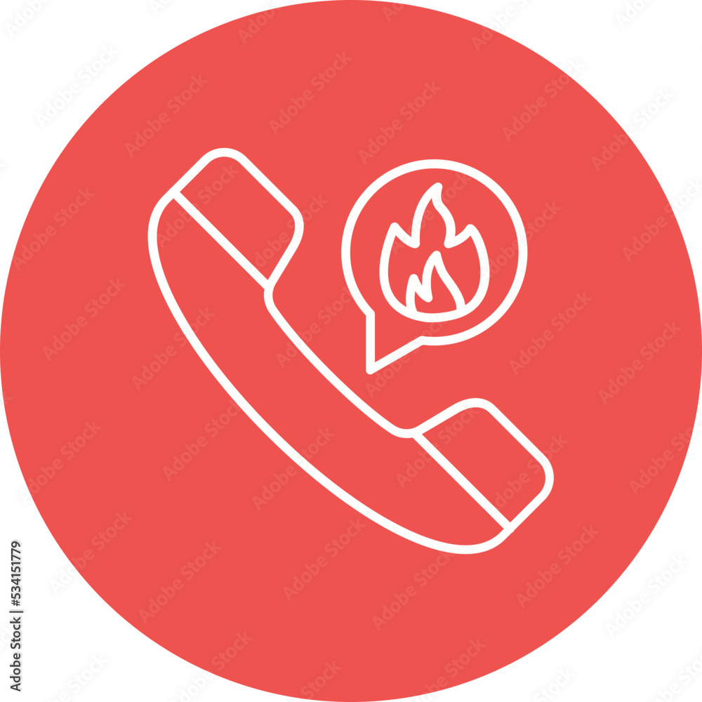 Hotline Multicolor Circle Line Inverted Icon Hotline Multicolor Circle Line Inverted Icon