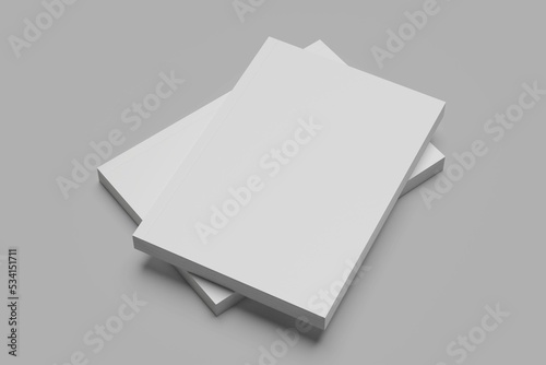 Book Cover  Mockup Blank White Paper