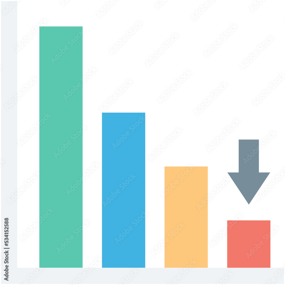 Loss Chart Vector Icon Loss Chart Vector Icon