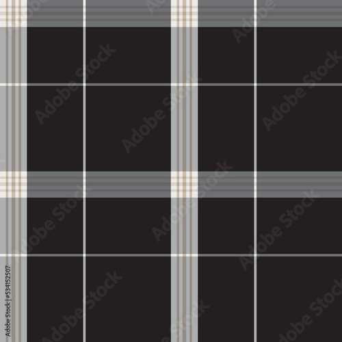 Black   White Modern Tartan Plaid for fashion textiles and graphics print.  