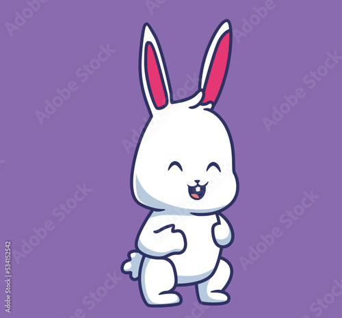 rabbit standing cartoon illustration