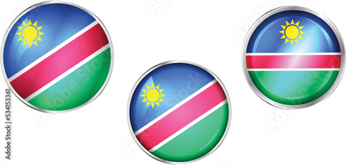Round national flag pin of Namibia.Circular vector flag of Namibia Free Download Round national flag pin of Namibia.Circular vector flag of Namibia - GFXLoad