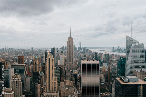 Empire State Building from the Rockefeller Center (Top of the Rock). One of the popular observation points of New York © irengorbacheva