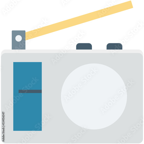 Radio Colored Vector Icon