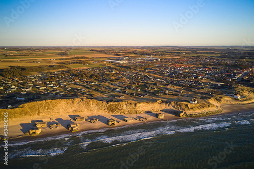 View of the beach in Løkken