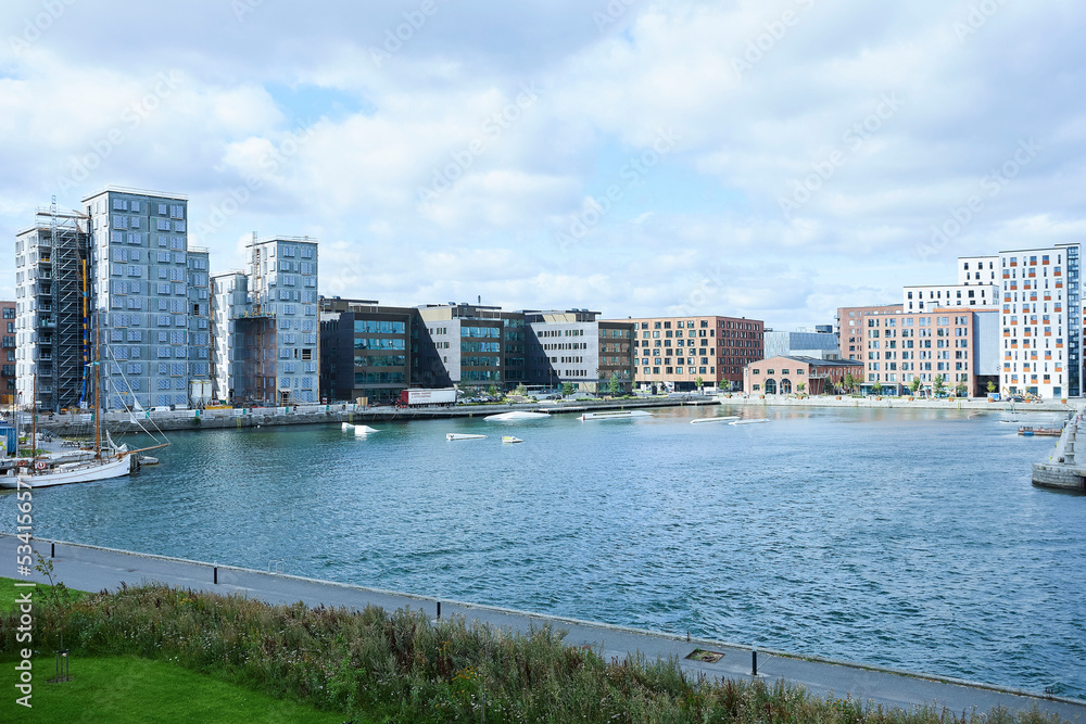 Obraz premium View of the city of Aalborg