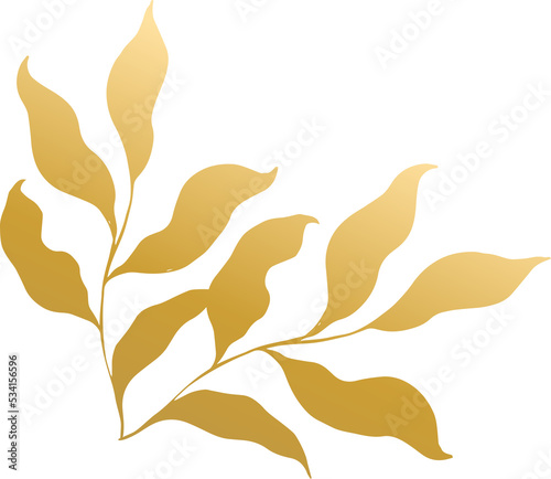 Gold Leaf Illustration