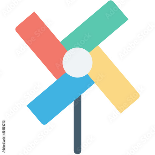 Pinwheel Colored Vector Icon