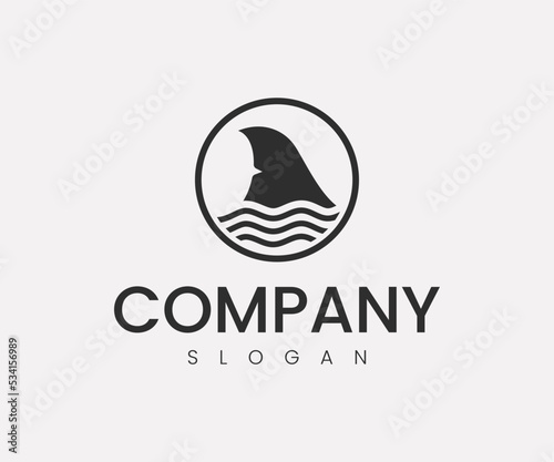 Shark Fin Logo Template Vector Icon
