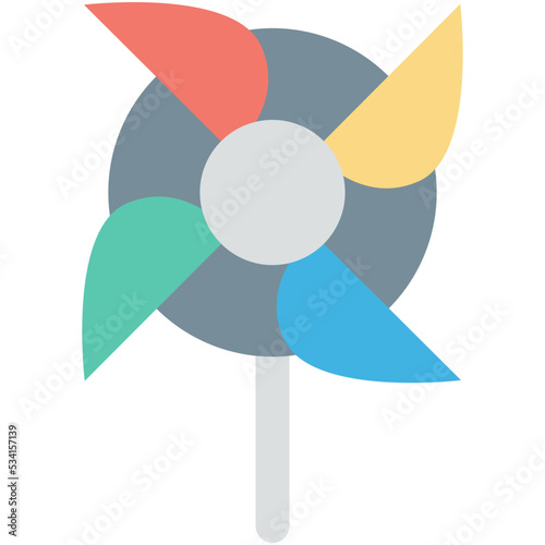 Colors Fan Colored Vector Icon