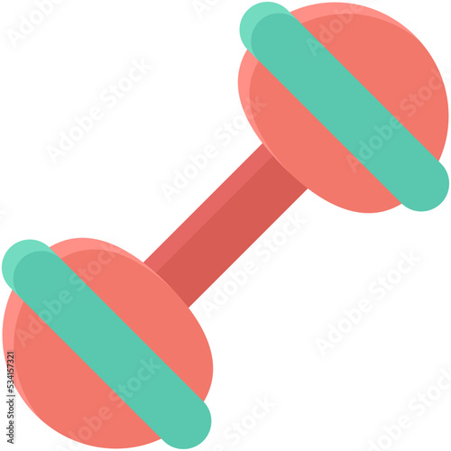 Baby Rattle Colored Vector Icon 
