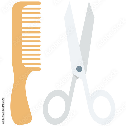 Hairdressing Colored Vector Icon 