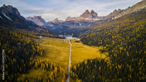 long road going to hotel in italy