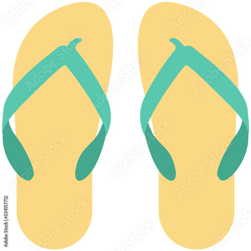 Flip Flop Colored Vector Icon