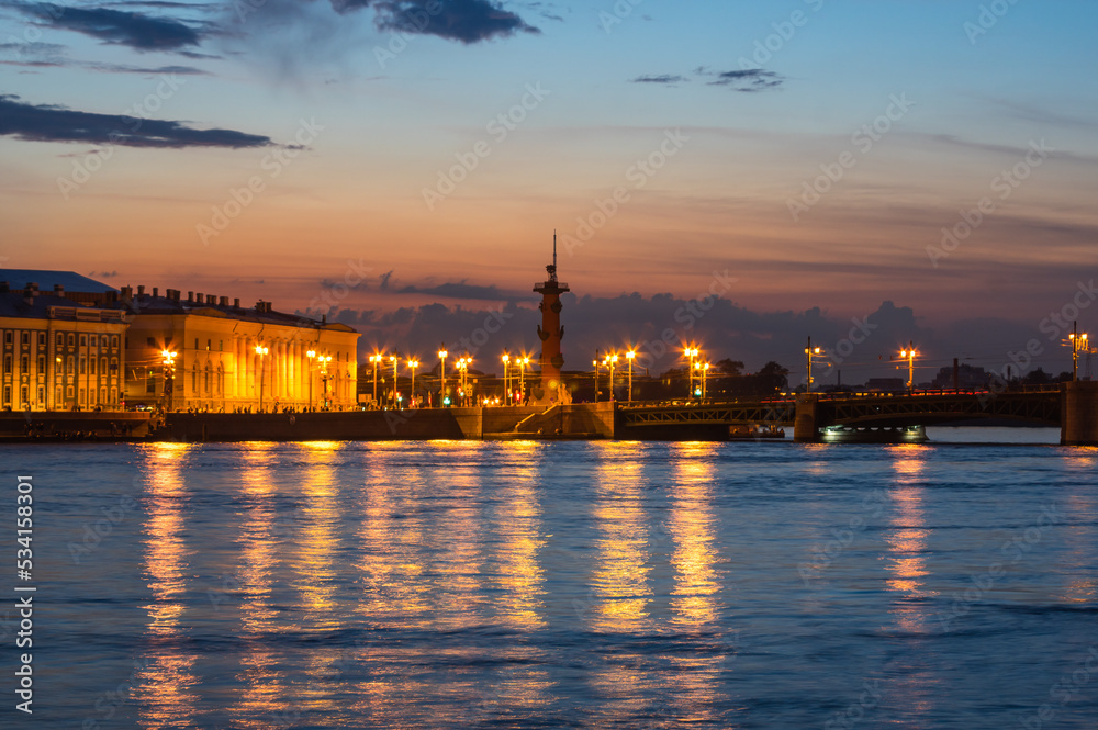 View on Vasilyevsky island in Saint Petersburg