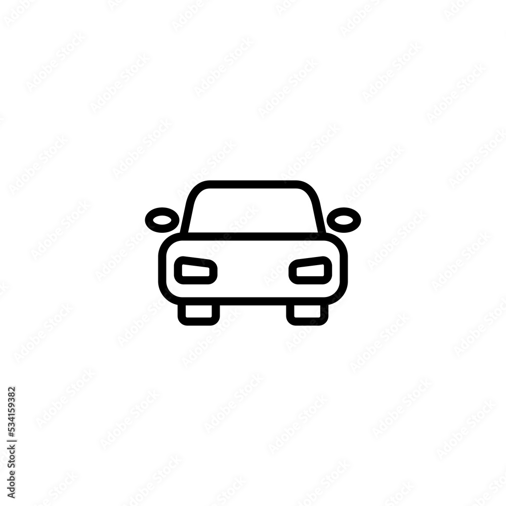 Car line icon on white background
