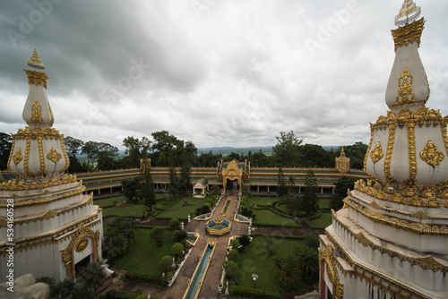 Phra Maha Chedi Chai Mongkol, one of the largest chedis (pagoda) in Thailand, in  Amphoe Nong Phok, Roi Et Province in northeast Thailand. photo