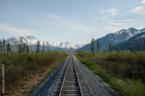 railway track in the mountains