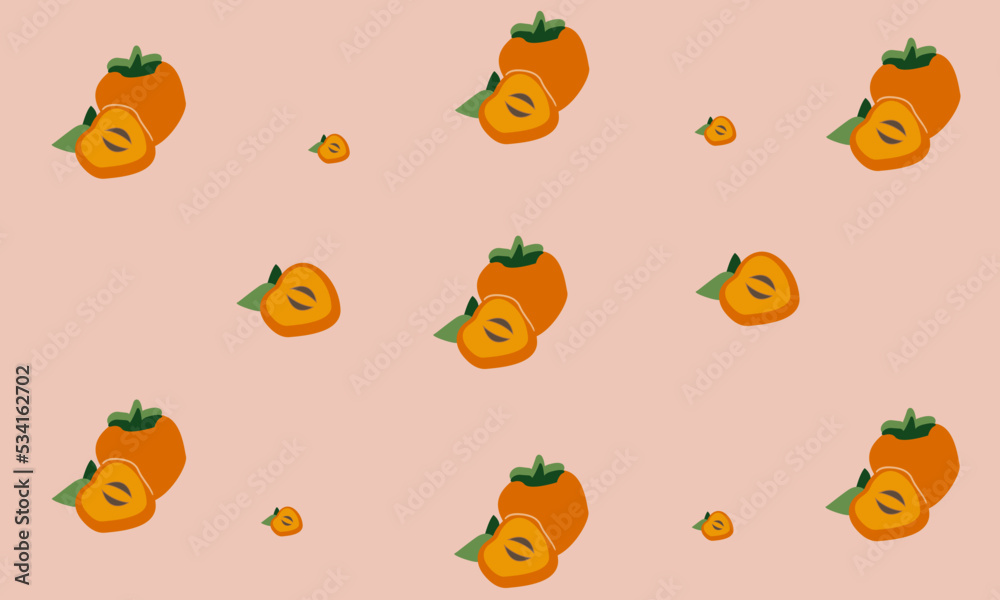 pattern with persimmon pattern with persimmon