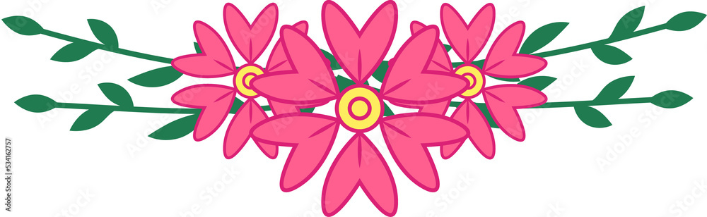 Flower with Leaf for Decoration