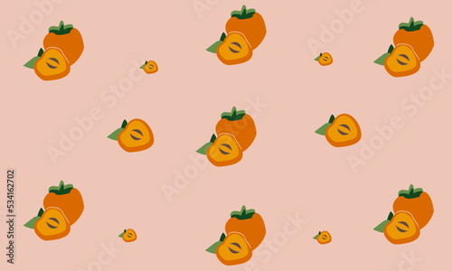 pattern with persimmon