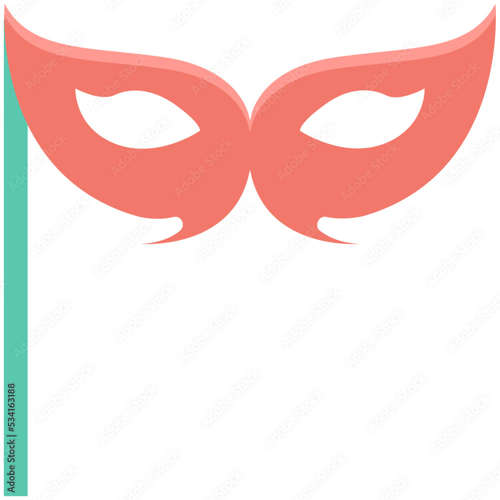 Carnival Mask Colored Vector Icon